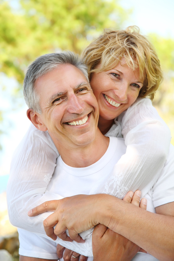 Mature couple smiling